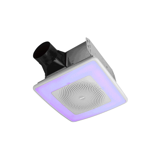 Broan SPK110RGBL ChromaComfort 110 CFM Exhaust Fan With Sensonic Bluetooth Speaker & RGB Light