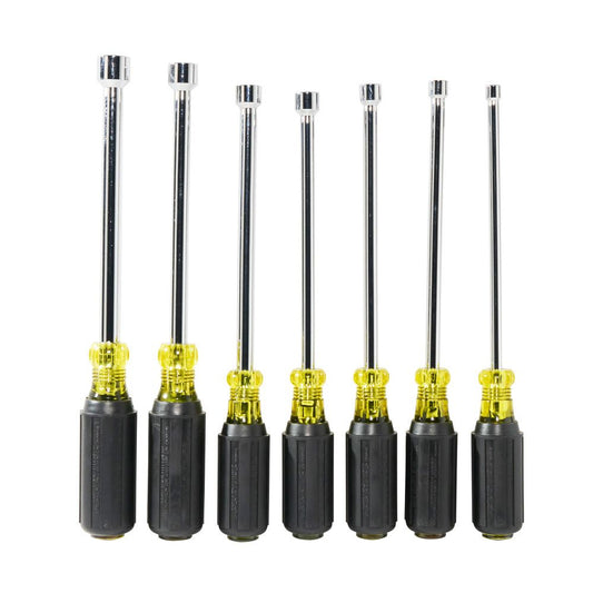 Klein 647M 7-Piece Magnetic Nut Driver Set, 6in Shafts