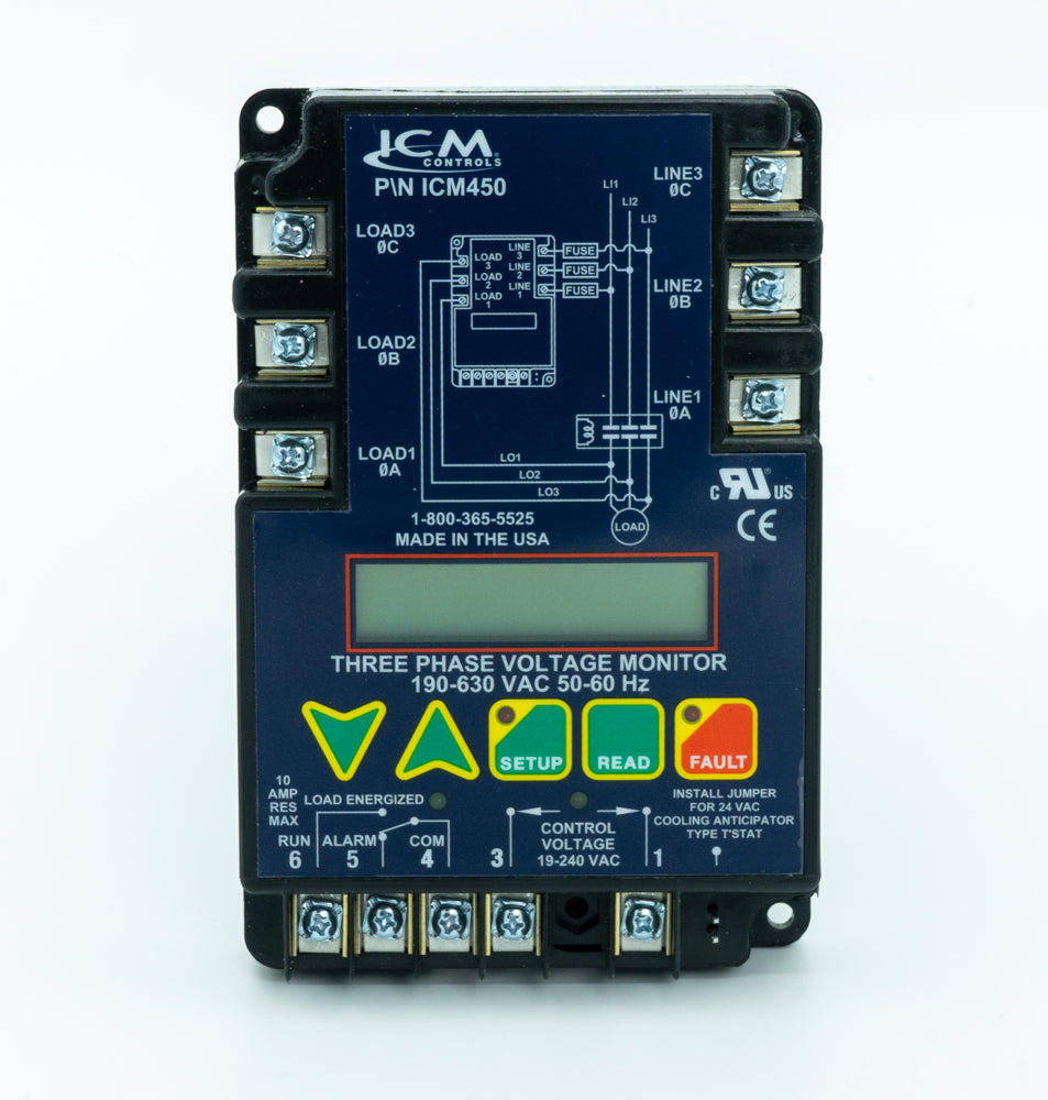 ICM Controls ICM450A Programmable 3-Phase Line Voltage Monitor