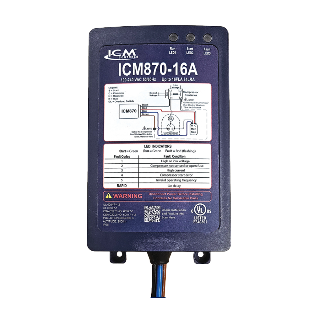 ICM Controls ICM870 Series 16A Soft Start W/ Over-Current Protection