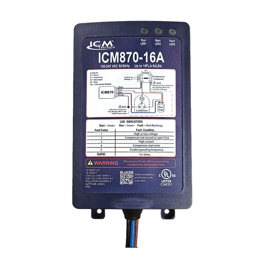 ICM Controls ICM870 Series 16A Soft Start W/ Over-Current Protection