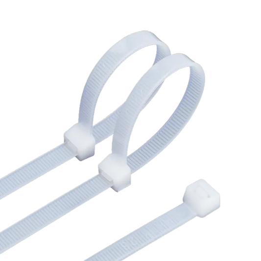 Heavy Duty 48" Cable Zip Ties 100-Pack, Natural White, 175lb Tensile Strength