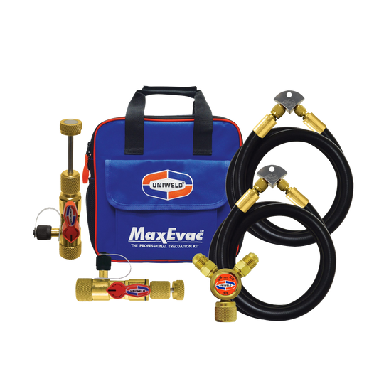Uniweld MEPK14 MaxEvac Pro 1/4in Evacuation Kit With 2 Hoses & 2 Core Removal Tools