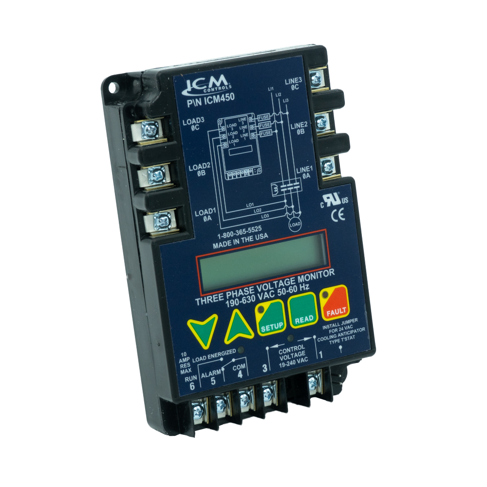 ICM Controls ICM450A Programmable 3-Phase Line Voltage Monitor